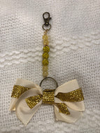 Sparkly Bow Purse Charm